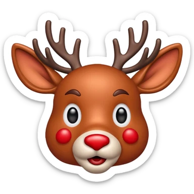 Rudolph with red nose  sticker