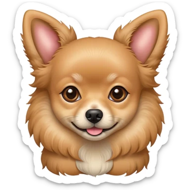 Pomeranian poodle chihuahua mix sharp ears sticker