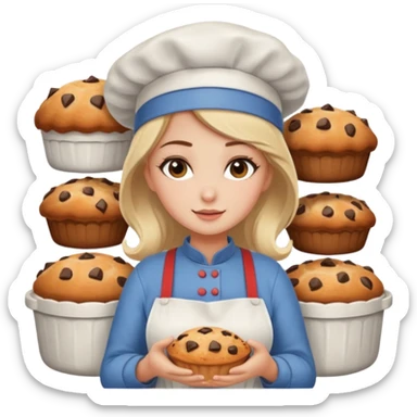 baked girl with bog boobs sticker