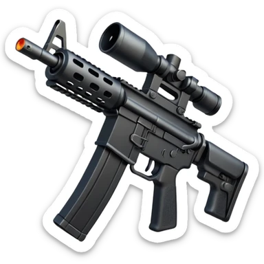 ar 15 with gun flash like its shooting sticker