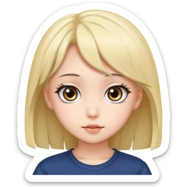 Anime girl cute sticker