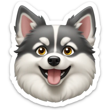 pomsky dog birthday sticker