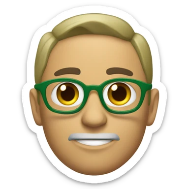 foco con una hoa verde dentro sticker