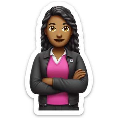 full body picture of tmobile company worker sticker