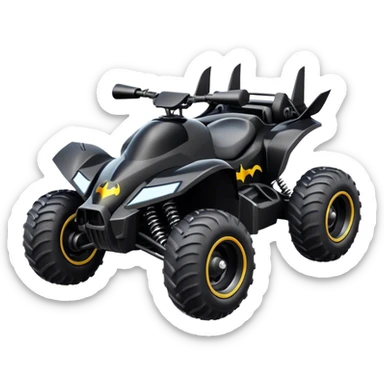 batmobile atv quad cross sticker