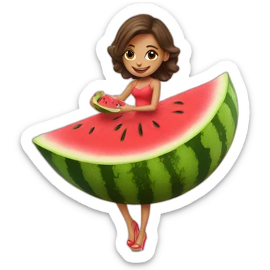 a beauty on a watermelon sticker