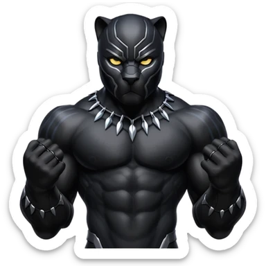 With its original colour Black panther  sticker