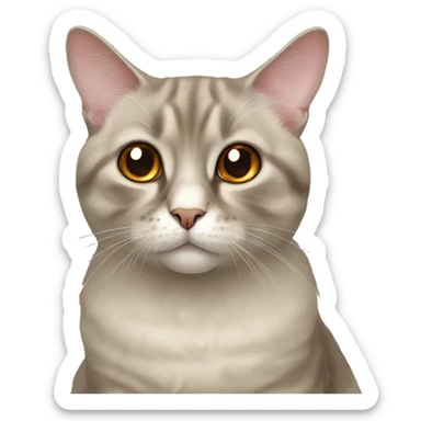 Scottish lop-eared cat with amber eyes sticker