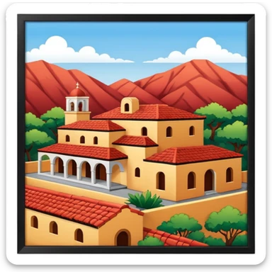 crea un emoji de una hacienda sticker