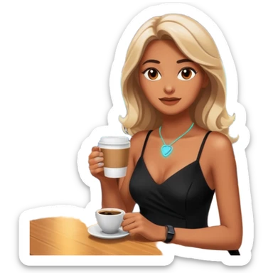 Woman with coffee , coffe shop with  neon glow, Midnight Wander. negative transparency . sticker