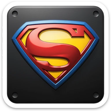 Superman Symbol Man of Steel black sticker