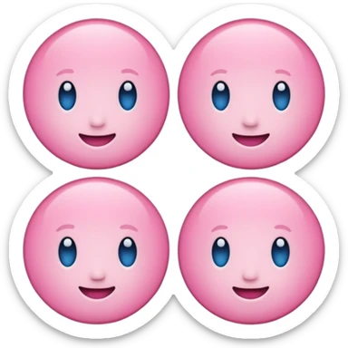 Two pink circles sticker