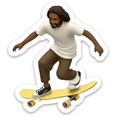 black jesus skateboarding sticker