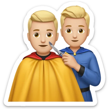  😆 😂 emoji getting a haircut sticker