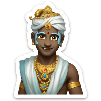 Little Krishna say wow for another photo sticker
