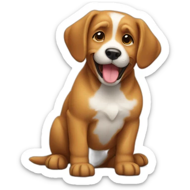 dog happy sticker