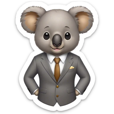 Koala in suit sticker