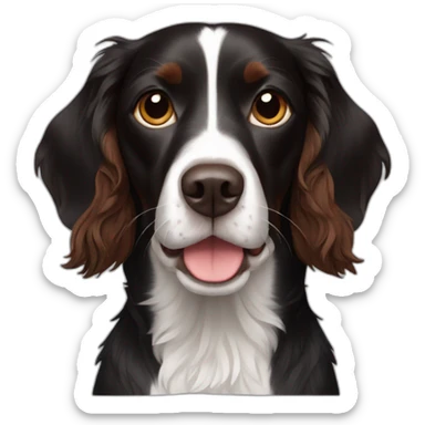 black Brittany spaniel sticker