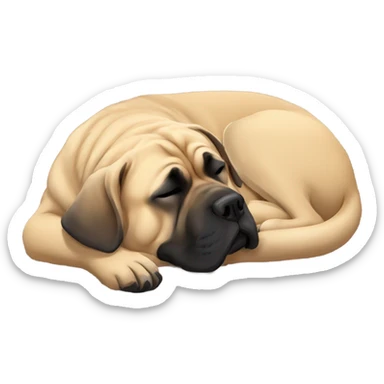 English Mastiff sleeping  sticker