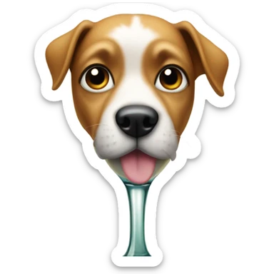 dog in a martini glass sticker