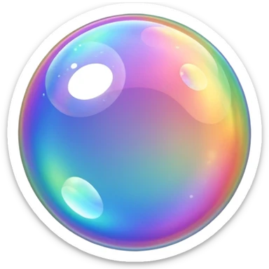 rainbow soap bubble sticker