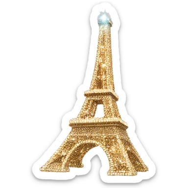 Eiffel Tower sparkling sticker