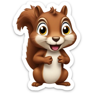 Squirrel named Snookums with ADHD sticker