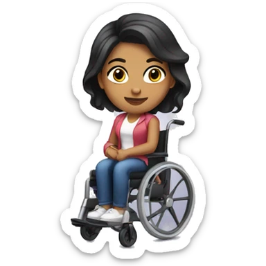 latina in wheelchair sticker