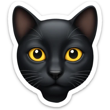 Black cat sticker