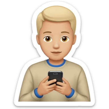 A guy scrolling on this phone sticker