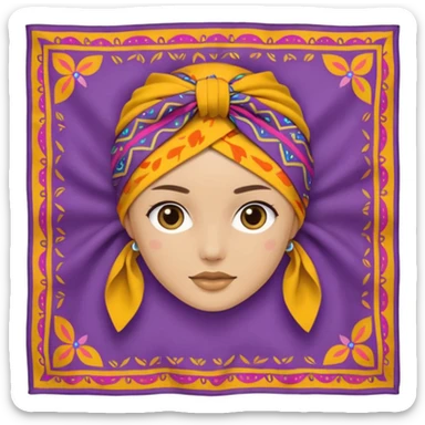 patterned bandana headscarf  sticker