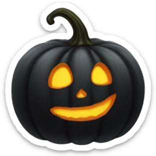 Black pumpkin sticker