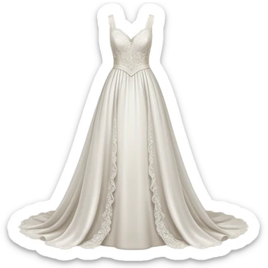 White wedding dress sticker
