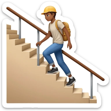 generic person  climbing stairs sticker