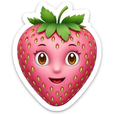 Pink strawberry  sticker