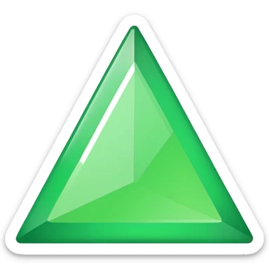 triangle upper emogi in green hex#43d231 sticker