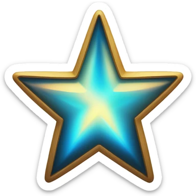 navi blue star sticker
