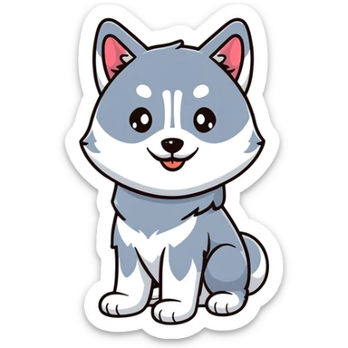 Gog husky girl sticker