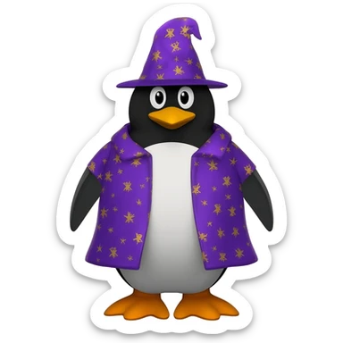 Penguin Wizard sticker