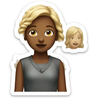 girl at museum sticker