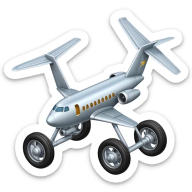 generate realistic airplane landing gear sticker