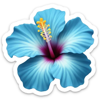 blue hibiscus flower  sticker