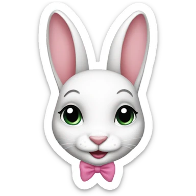 Coquette bunny sticker