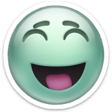 an onyx gem with a face; waving sticker