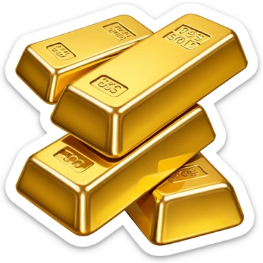 3 gold bar sticker