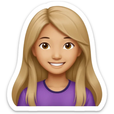 Rich Instagram baddieAsian girl with long hair sticker