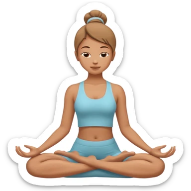 Yoga wellness emojis sticker