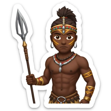 African warrior sticker