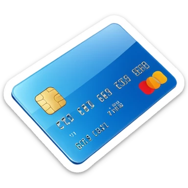 3D style credit card icon, no text sticker