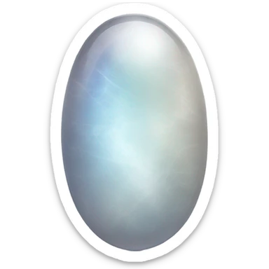 oval moonstone with a gray tint sticker